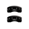 MGP 10236SFRDBK | 4 Caliper Covers Engraved Front & Rear Oval logo/Ford Black finish silver ch; 2014-2017 Alternate Image 2