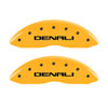 MGP 34015SDNLYL | 4 Caliper Covers Engraved Front & Rear Denali Yellow finish black ch; 2015-2020 Alternate Image 2