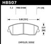 Hawk Performance HB507F.711 | Hawk 09-10 Dodge Challenger SE / 06-10 Charger SE / 05-10 Chrylser 300 HPS Street Front Brake Pads; 2009-2010 Alternate Image 2