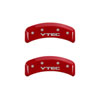 MGP 39002SVTCRD | 4 Caliper Covers Engraved Front & Rear Vtech Red finish silver ch; 2002-2003 Alternate Image 2