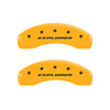 MGP 10215SXPLYL | 4 Caliper Covers Engraved Front & Rear Explorer Yellow finish black ch; 2011-2019 Alternate Image 3