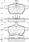 Stoptech 309.08190 | StopTech Sport Brake Pads Saab 43348, Front; 1999-2010 Alternate Image 2