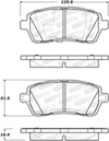 Stoptech 308.14541 | StopTech Street Brake Pads Mazda 2, Front; 2011-2015 Alternate Image 1