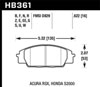 Hawk Performance HB361B.622 | Hawk 2002-2006 Acura RSX Type-S HPS 5.0 Front Brake Pads; 2002-2006 Alternate Image 2