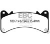 EBC ud1910 | 2015+ Chevrolet Tahoe 2WD (6 Piston Brembo) Ultimax2 Front Brake Pads; 2015-2023 Alternate Image 2