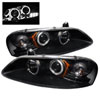 SPYDER 5009623 | Spyder Chrysler Sebring 4Dr & Convertible (Does Not Fit 2Dr Coupe) Halo LED ( Replaceable LEDs ) Projector Headlights - Black - (PRO-YD-CSEB01-HL-BK); 2001-2003 Alternate Image 1