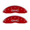 MGP 34213FGMCRD | 2 Caliper Covers Engraved Front GMC Red Finish Silver Characters 2008 GMC Canyon; 2004-2005 Alternate Image 1