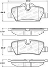 Stoptech 308.18000 | StopTech Street Brake Pads Mini Cooper S 5 Lug, Rear; 2014-2015 Alternate Image 1