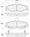 Stoptech 308.07500 | StopTech Street Brake Pads Pontiac Firebird, Rear; 1998-2002 Alternate Image 1