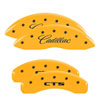 MGP 35013SCTSYL | 4 Caliper Covers Engraved Front Cursive/Cadillac Engraved Rear CTS Yellow finish black ch; 2009-2019 Alternate Image 7