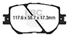 EBC ud1733 | 14+ Lexus IS250 2.5 Ultimax2 Front Brake Pads; 2014-2020 Alternate Image 5