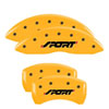 MGP 10229SSPOYL | 4 Caliper Covers Engraved Front & Rear SPORT Yellow finish black ch; 2019-2019 Alternate Image 7