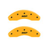 MGP 31003FMGPYL | MGP Front set 2 Caliper Covers Engraved Front MGP Yellow finish black ch; 2012-2013 Alternate Image 1