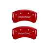 MGP 18011SPOPRD | 4 Caliper Covers Engraved Front & Rear Pontiac Red Finish Silver Char 2008 Pontiac G8; 2008-2009 Alternate Image 6