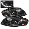 SPYDER 5008572 | Spyder Audi A4 ( Will Not Fit Convertible ) DRL LED Projector Headlights - Black - (PRO-YD-AA405-DRL-BK); 2006-2008 Alternate Image 1