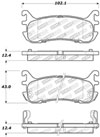 Stoptech 309.06360 | StopTech Sport Brake Pads Mazda Protege Front Caliper Cast# 22-14, Rear; 1995-1998 Alternate Image 2