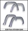 EGR 791694gan | 2019 Chevy 1500 Color Match Style Fender Flare - Set - Switchblade Silver Alternate Image 6