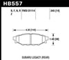 Hawk Performance HB557B.545 | Hawk 2013-2014 Subaru BRZ Ltd (277mm Fr Disc/Solid Rr Disc) High Perf. Street 5.0 Rear Brake Pads; 2013-2014 Alternate Image 1