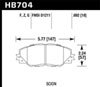 Hawk Performance HB704Z.692 | Hawk 06-09 Toyota RAV4 / 10-13 Toyota Matrix Performance Ceramic Front Brake Pads; 2006-2009 Alternate Image 1