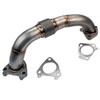 Wehrli wcf100652 | 01-16 Chevrolet 6.6L Duramax 2in Stainless Driver Side Up Pipe w/Gaskets (Single/Twin Turbo); 2001-2016 Alternate Image 1