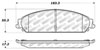 Stoptech 305.10580 | StopTech Street Select Brake Pads Dodge Magnum Vented Rear Disc, Front; 2005-2008 Alternate Image 1