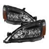 SPYDER 5014351 | xTune Honda Accord Amber Crystal Headlights - Black; 2003-2007 Alternate Image 1