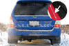 Rally Armor mf5-ur-rd/wh | 2003-2008 Subaru Forester UR Red Mud Flap w/ White Logo; 2003-2008 Alternate Image 2