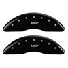 MGP 38005SMGPBK | MGP 4 Caliper Covers Engraved Front & Rear MGP Black finish silver ch; 2008-2012 Alternate Image 1