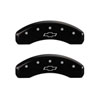 MGP 14234SBOWBK | 4 Caliper Covers Engraved Front & Rear Bowtie Black finish silver ch; 2015-2020 Alternate Image 2