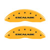 MGP 35015SESCYL | 4 Caliper Covers Engraved Front & Rear Escalade Yellow finish black ch; 2007-2020 Alternate Image 2