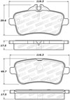 Stoptech 308.16300 | StopTech Street Brake Pads Mercedes-Benz ML400 330mm Front Disc, Rear; 2015-2015 Alternate Image 1