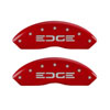 MGP 10042SEDGRD | 4 Caliper Covers Engraved Front & Rear Edge Red finish silver ch; 2008-2010 Alternate Image 1