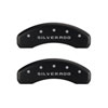 MGP 14005SSILRD | 4 Caliper Covers Engraved Front & Rear Silverado Red finish silver ch; 2014-2018 Alternate Image 3