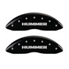 MGP 52002SHUMBK | 4 Caliper Covers Engraved Front & Rear Hummer Black finish silver ch; 2005-2007 Alternate Image 1