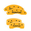 MGP 18026SPOPYL | 4 Caliper Covers Engraved Front & Rear Pontiac Yellow Finish Black Char 2002 Pontiac Grand Prix; 2000-2003 Alternate Image 1