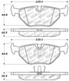 Stoptech 309.03960 | StopTech Sport Brake Pads BMW 750iL, Rear; 1988-1994 Alternate Image 2