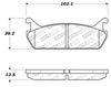 Stoptech 305.04580 | StopTech Street Select Brake Pads Mazda Protege Front Caliper Cast# 22-14, Rear; 1990-1994 Alternate Image 1