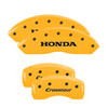 MGP 20211SCSTYL | 4 Caliper Covers Engraved Front Honda Rear Crosstour Yellow Finish Blk Char 11 Honda Crosstour; 2010-2011 Alternate Image 1