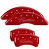 MGP 34209SGMCRD | 4 Caliper Covers Engraved Front & Rear GMC Red finish silver ch; 2015-2020 Alternate Image 6