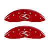 MGP 21183SCRKRD | 4 Caliper Covers Engraved Front & Rear Circle K/Kia Red finish silver ch; 2016-2020 Alternate Image 3