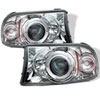 SPYDER 5009791 | Spyder Dodge Dakota 1PC Halo LED ( Replaceable LEDs ) Projector Headlights - Chrome - (PRO-YD-DDAK97-C); 1997-2004 Alternate Image 1