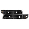 SPYDER 5064271 | xTune Chevrolet Silverado Amber Reflector Bumper Lights - Black; 1999-2002 Alternate Image 1