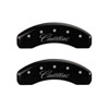 MGP 35015SCADBK | 4 Caliper Covers Engraved Front & Rear Cursive/Cadillac Black finish silver ch; 2007-2020 Alternate Image 2