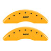 MGP 38005SMGPYL | MGP 4 Caliper Covers Engraved Front & Rear MGP Yellow finish black ch; 2008-2012 Alternate Image 2