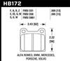 Hawk Performance HB172G.595 | Hawk 63-65 Porsche 356 Front / 69-83 911 / 64-72 912 Rear DTC-60 Race Brake Pads; 1963-1965 Alternate Image 2