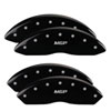 MGP 34006SMGPBK | MGP 4 Caliper Covers Engraved Front & Rear MGP Black finish silver ch Alternate Image 5