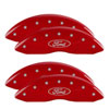 MGP 10119SSP1RD | 4 Caliper Covers Engraved Front & Rear No bolts/Sport Red finish silver ch; 2011-2014 Alternate Image 6