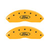 MGP 10007SFRDYL | 4 Caliper Covers Engraved Front & Rear Oval logo/Ford Yellow finish black ch; 2014-2017 Alternate Image 2