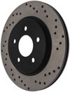 Stoptech 128.61087L | StopTech Ford Mustang Sport Cross Drilled Brake Rotor, Rear Left; 2005-2014 Alternate Image 6