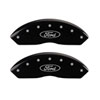 MGP 10041SFRDBK | 4 Caliper Covers Engraved Front & Rear Oval logo/Ford Black finish silver ch; 2006-2010 Alternate Image 1